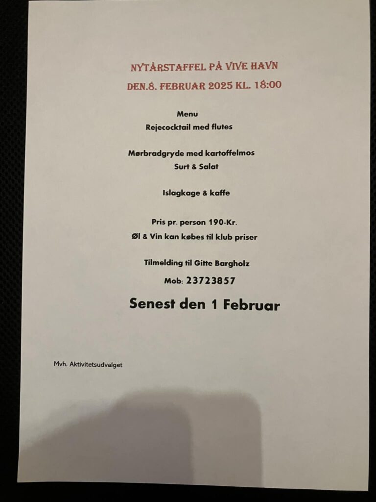 Nytårstaffel på Vive Havn